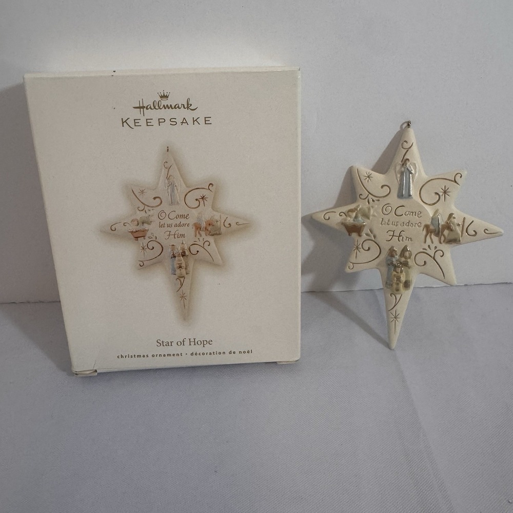 Hallmark Keepsake Ornament Star of Hope 2009 O Come Let Us Adore HIm Christmas